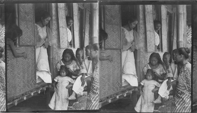 Filipino Hair Dresser a Tenement Scene Philippines